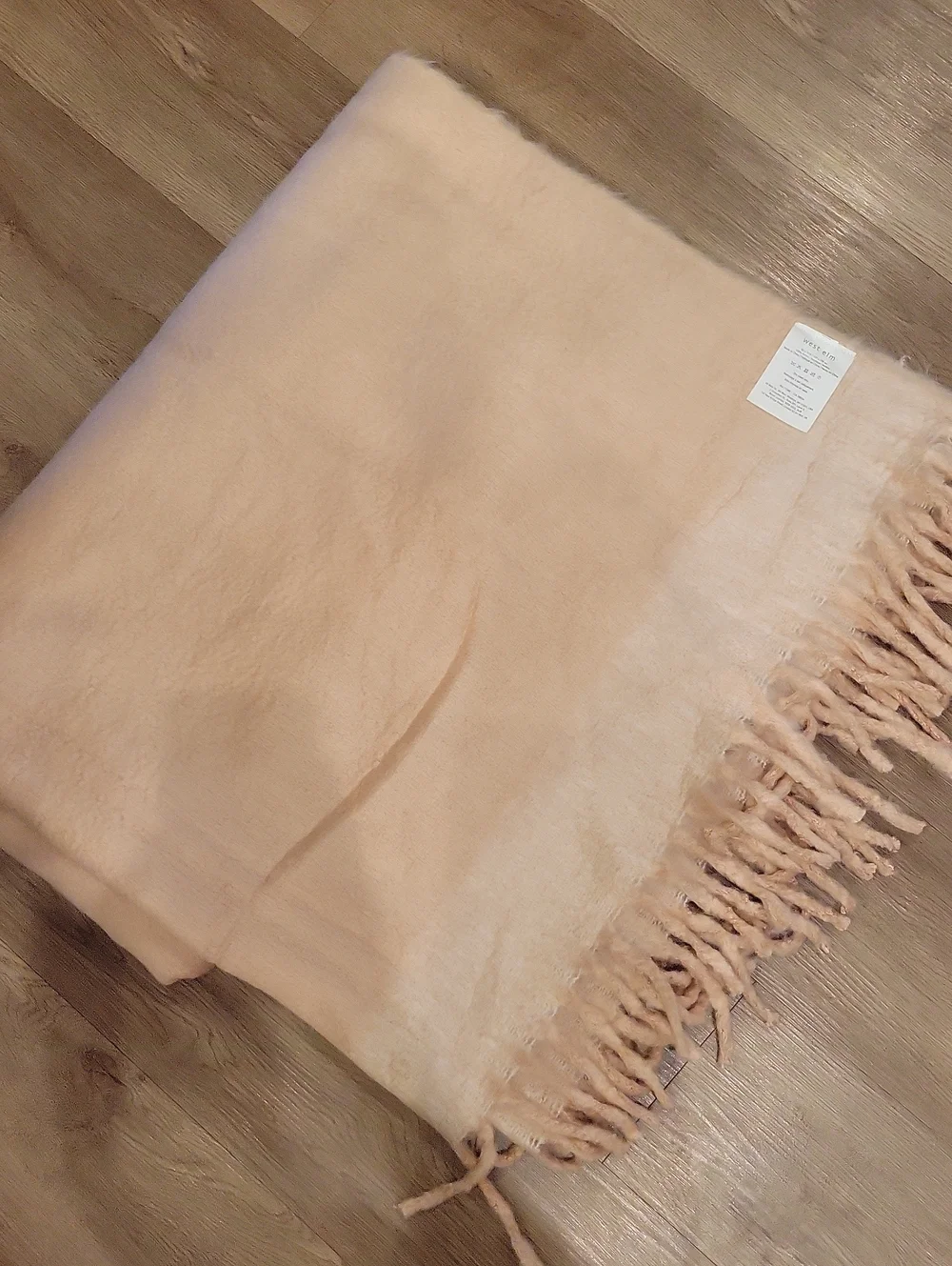 NWOT West Elm Light Pink Throw 50x70